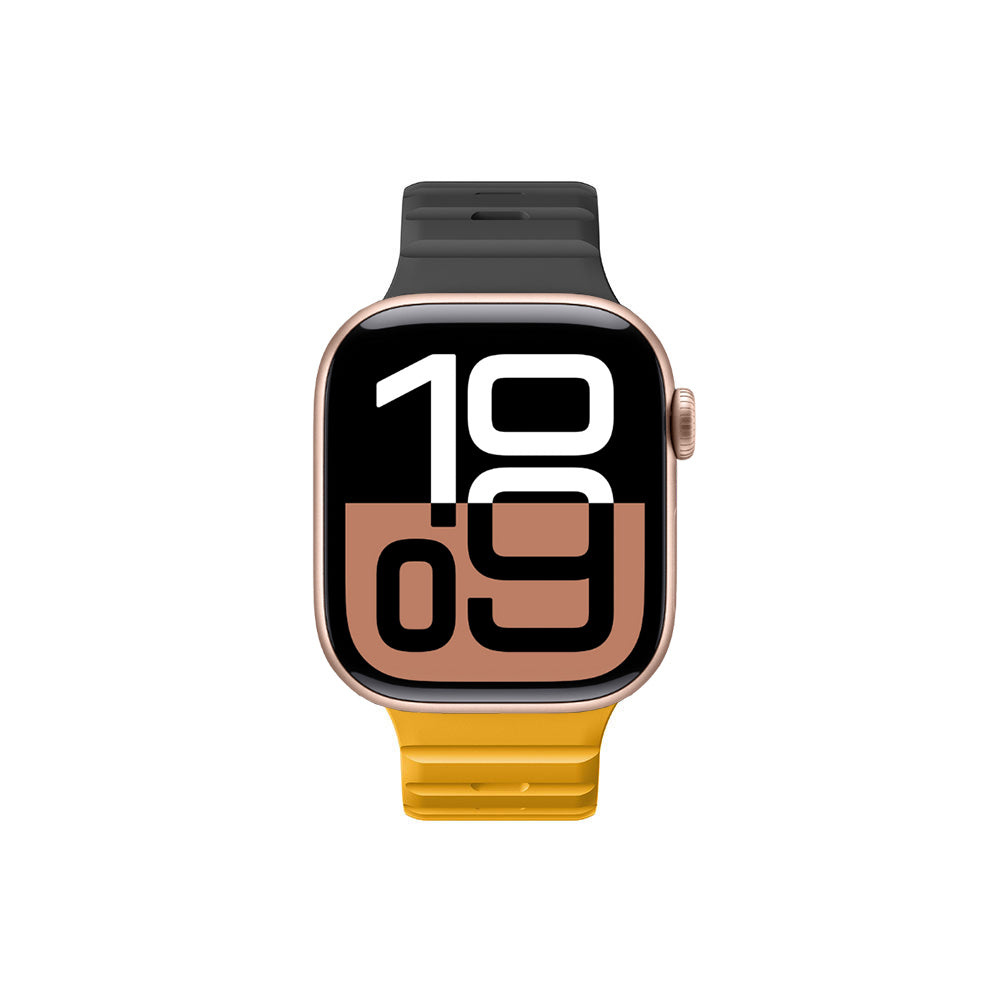 Apple Watch 10 46mm Amazingthing SilqLock Silikon Kordon Strap Kayış Starlight