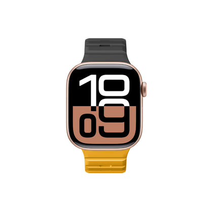 Apple Watch 10 46mm Amazingthing SilqLock Silikon Kordon Strap Kayış Gri