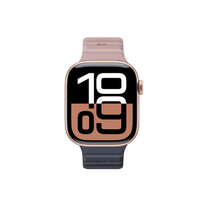 Apple Watch 10 46mm Amazingthing SilqLock Silikon Kordon Strap Kayış Pembe