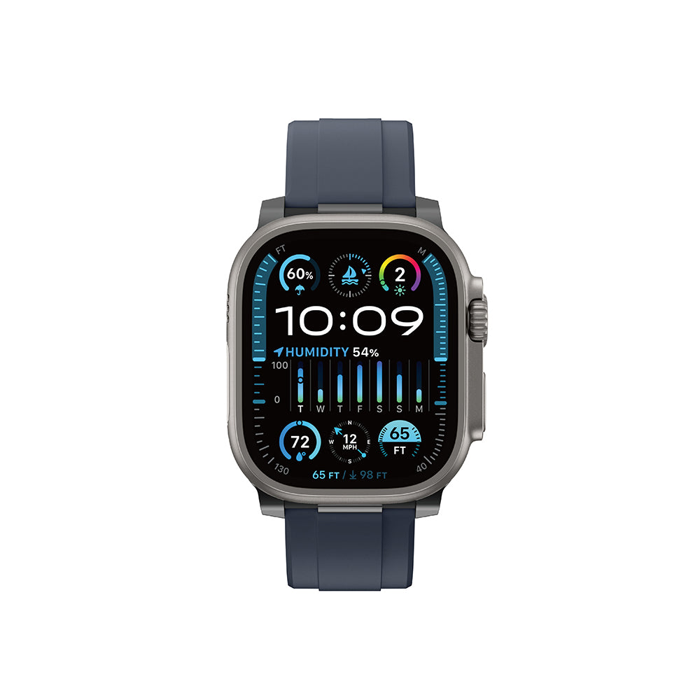 Apple Watch 10 46mm Amazingthing Titan Chrono Silikon Kordon Lacivert