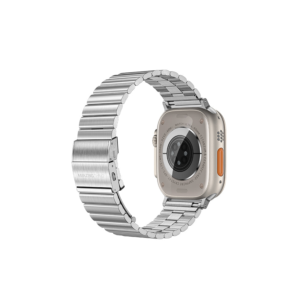Apple Watch 10 46mm Amazingthing Titan Steel Metal Kordon Siyah