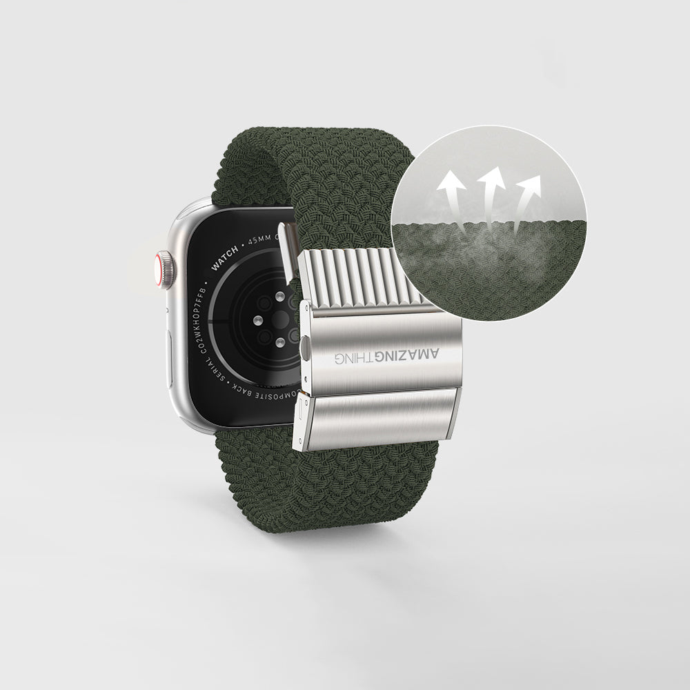 Apple Watch 10 46mm Amazingthing Titan Weave 2 Sport Örgü Kordon Mor