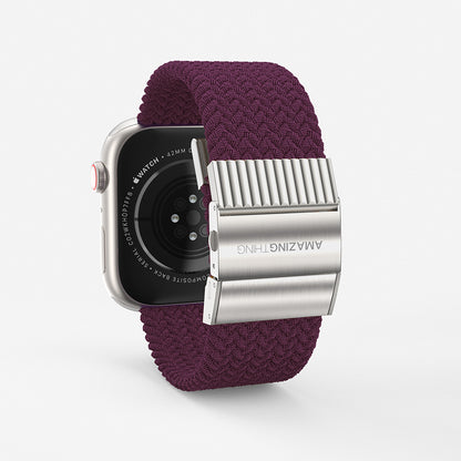 Apple Watch 10 46mm Amazingthing Titan Weave Örgü Sport Kordon Kahverengi