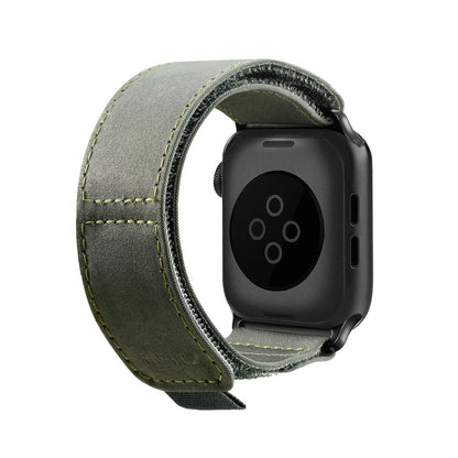 Apple Watch 10 46mm Raptic Canvas Serisi Kumaş Kordon Koyu Yeşil
