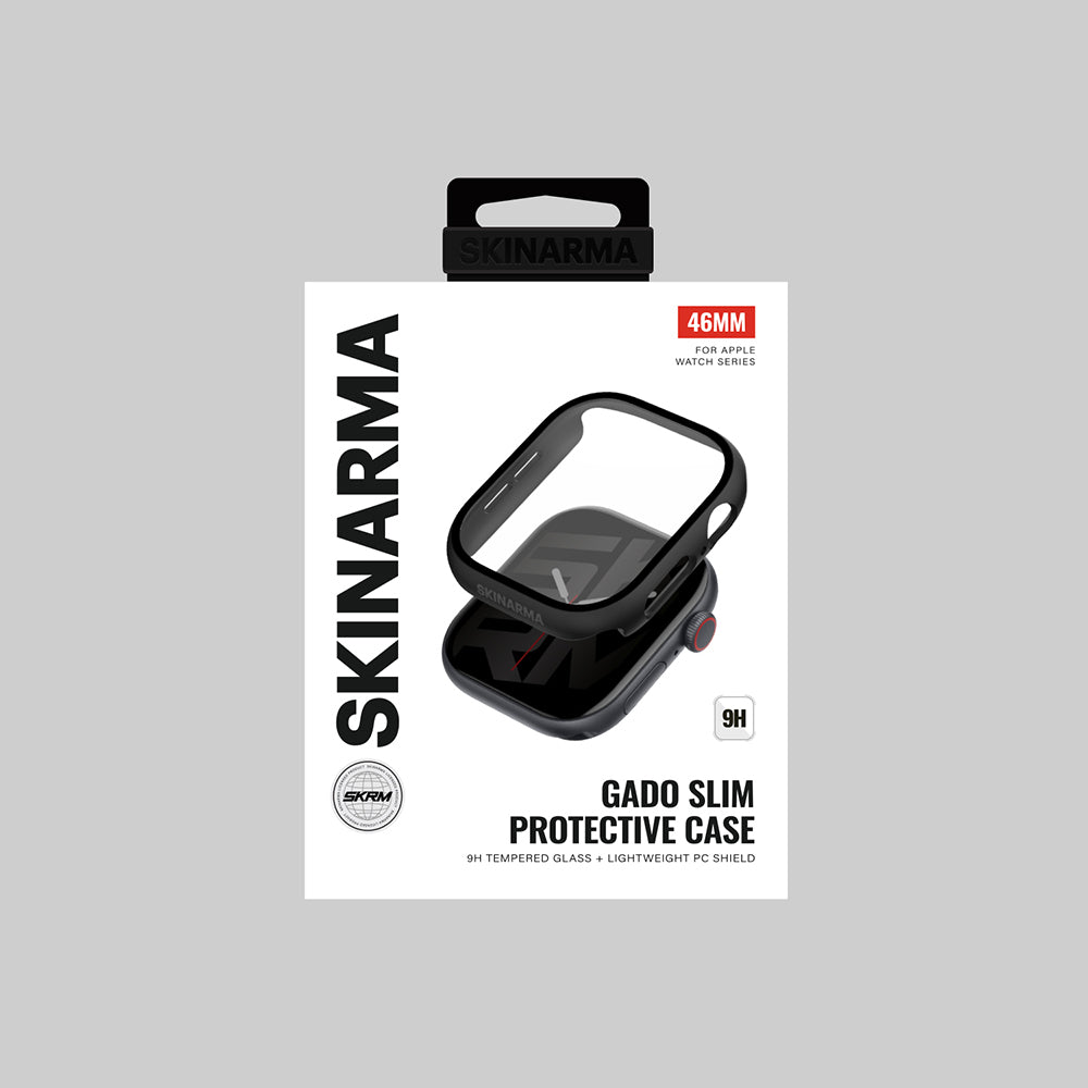 Apple Watch 10 46mm Skinarma Gado Sert Silikon Kasa ve Ekran Koruyucu Şeffaf