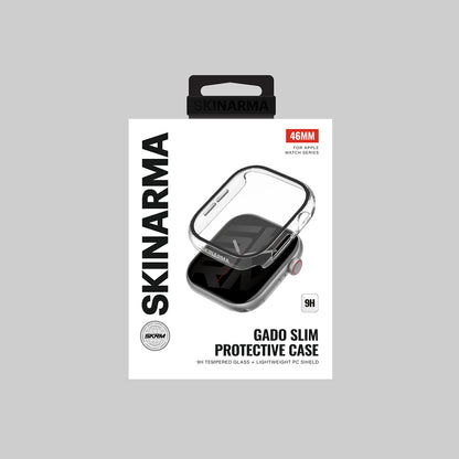 Apple Watch 10 46mm Skinarma Gado Sert Silikon Kasa ve Ekran Koruyucu Şeffaf