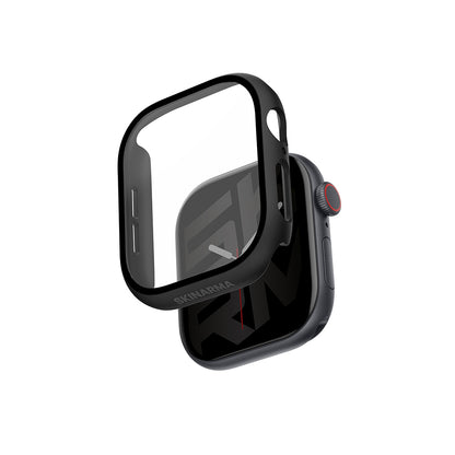Apple Watch 10 46mm Skinarma Gado Sert Silikon Kasa ve Ekran Koruyucu Siyah