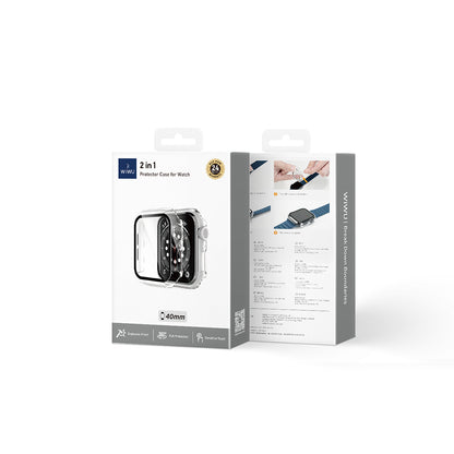 Apple Watch 10 46mm Wiwu JD-108 Kasa Koruyucu + HD Ekran Koruyucu Film Şeffaf