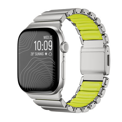 Apple Watch 10 46mm Zore KRD-149 Metal Silikon Kordon