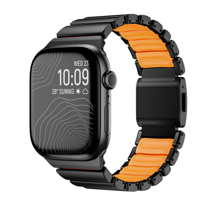 Apple Watch 10 46mm Zore KRD-151 Metal Silikon Kordon