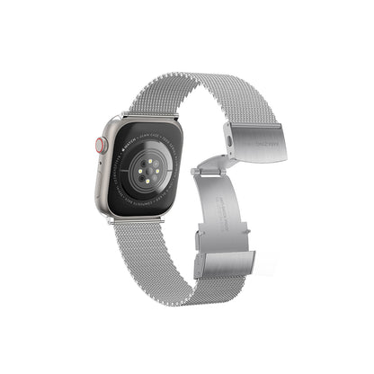 Apple Watch 38mm Amazingthing Titan Metal Hasır Kordon Siyah