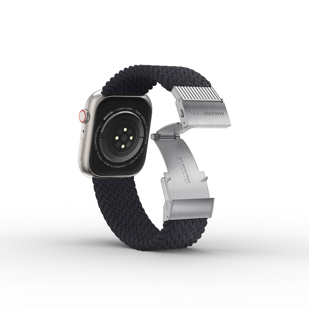 Apple Watch 38mm Amazingthing Titan Weave Örgü Sport Kordon Mor