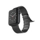 Apple Watch 38mm Raptic Classic Plus Serisi Magnetik Metal Hasır Kordon Siyah