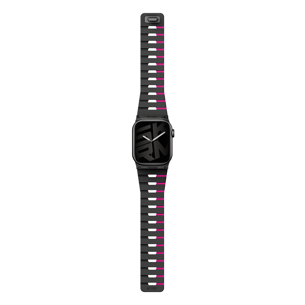 Apple Watch 38mm Skinarma Gemini Serisi TPU Magnetik Silikon Kordon Su Yeşil