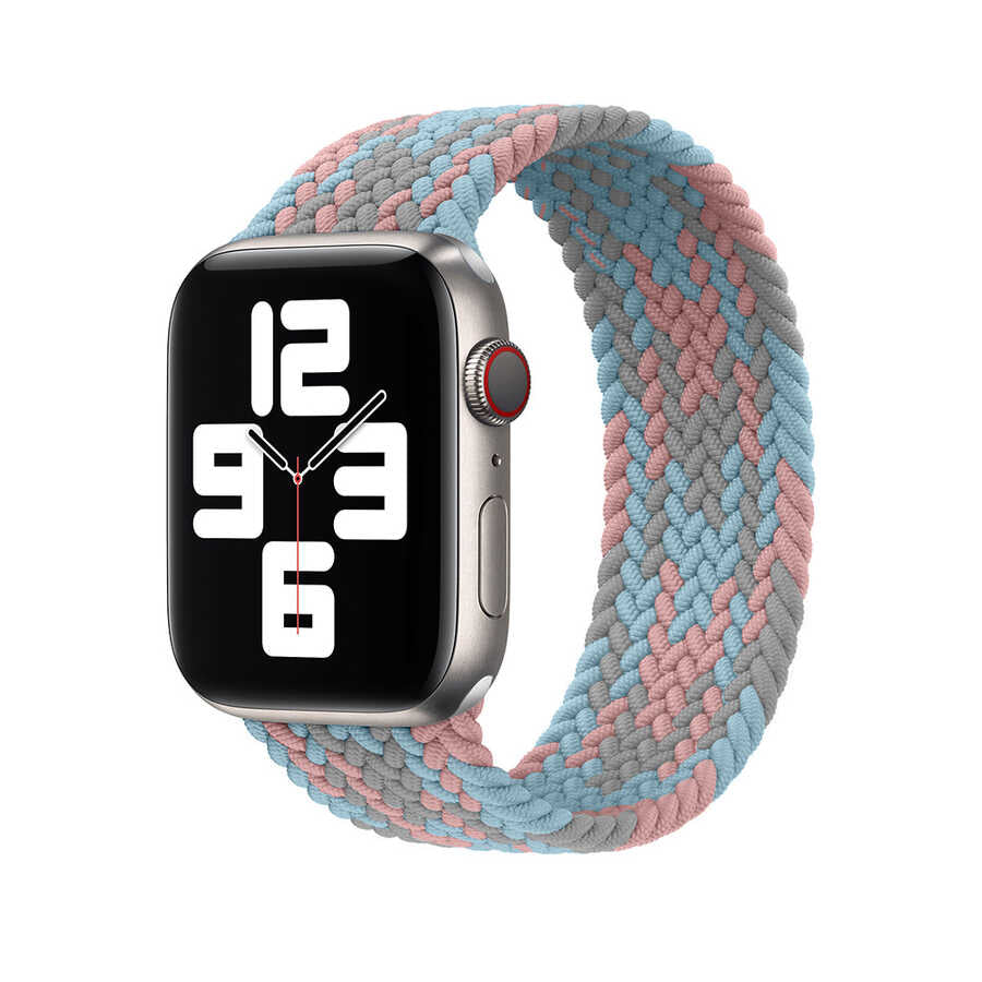 Apple Watch 38mm Wiwu Braided Solo Loop Contrast Color Medium Kordon NO3