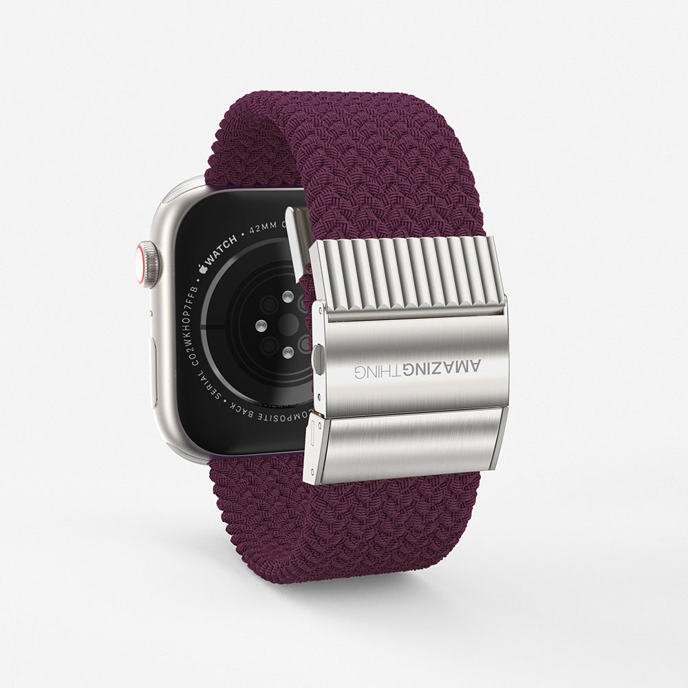 Apple Watch 40mm Amazingthing Titan Weave Örgü Sport Kordon Mor