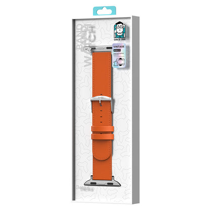 Apple Watch 40mm Benks Vintage Genuine Leather Serisi Deri Kordon Strap Kayış Pembe