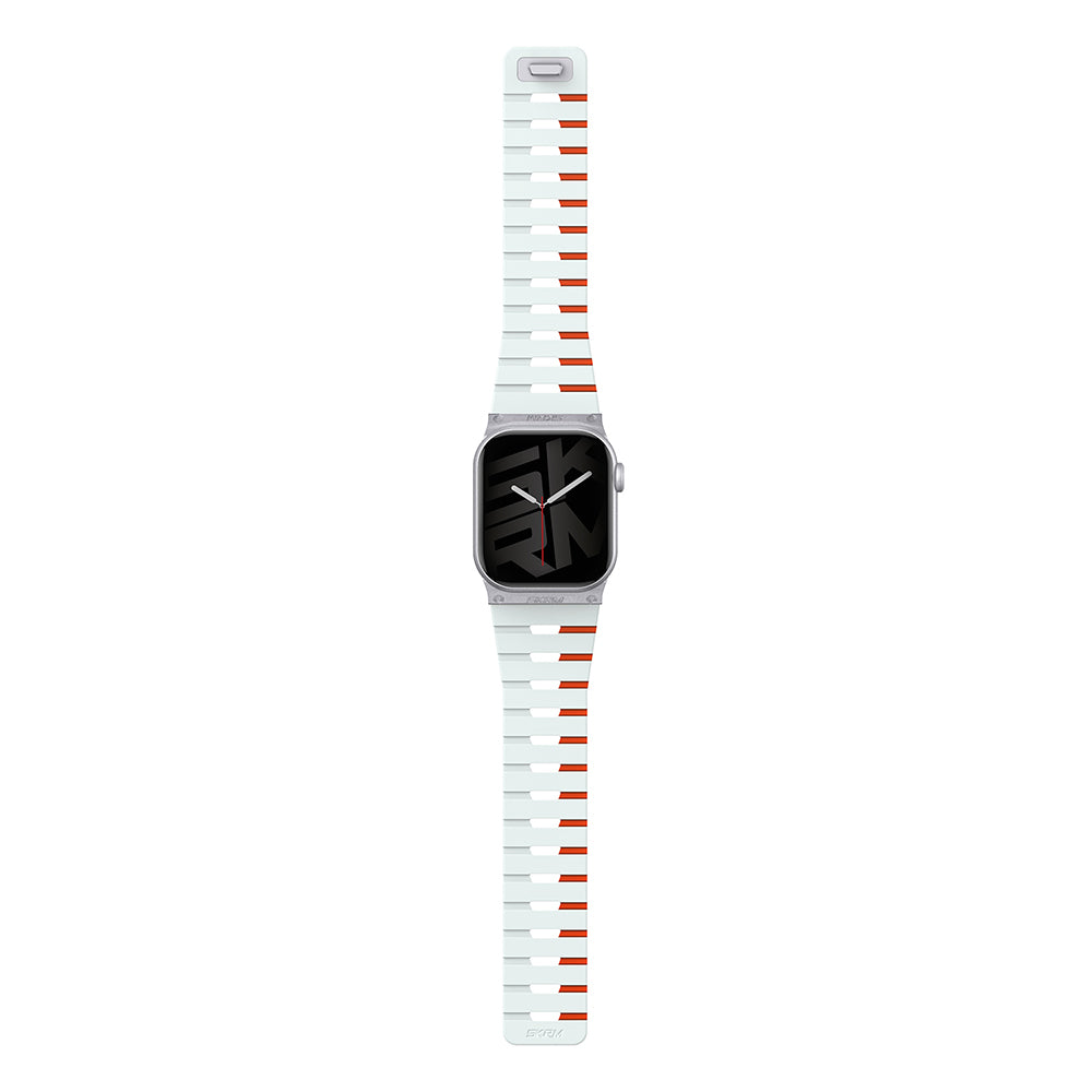 Apple Watch 40mm Skinarma Gemini Serisi TPU Magnetik Silikon Kordon Pembe