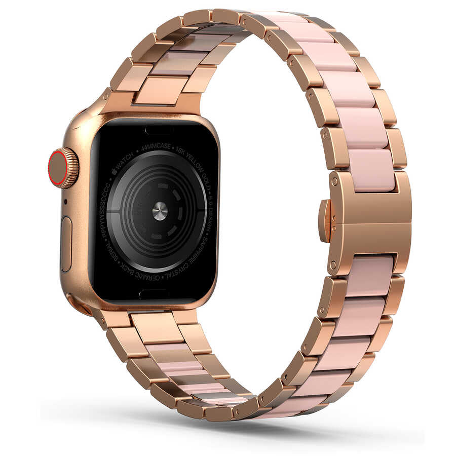 Apple Watch 40mm Wiwu Resin Steel Belt Metal Kordon Gold