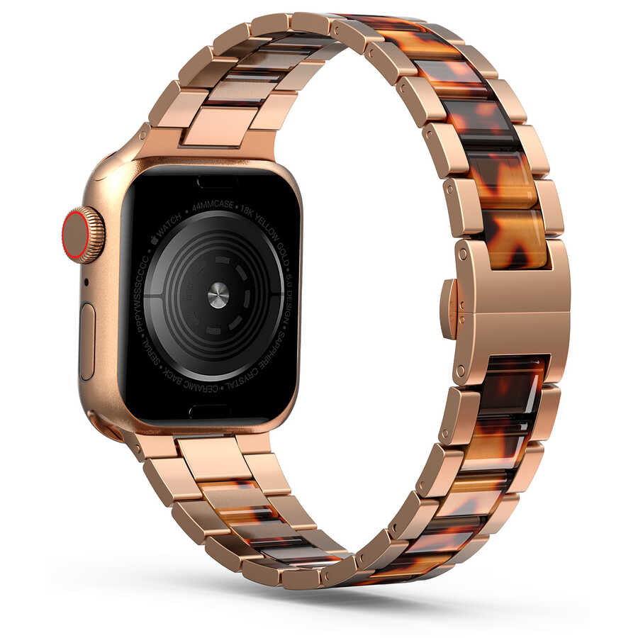 Apple Watch 40mm Wiwu Resin Steel Belt Metal Kordon Siyah