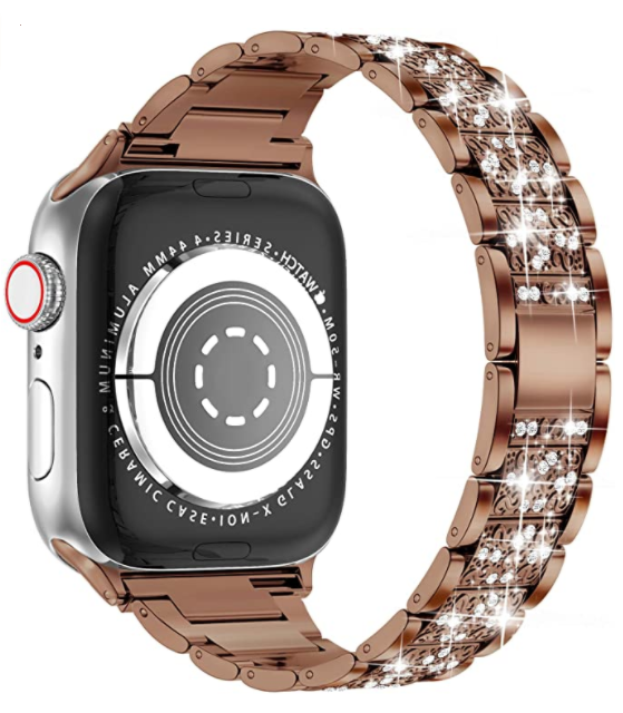 Apple Watch 40mm Wiwu Three Beads Set Auger Metal Kordon Gümüş