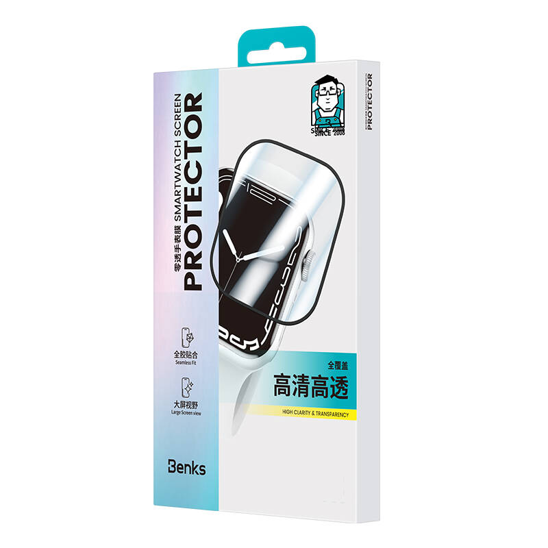 Apple Watch 41mm Benks Ultra Shield PMMA Pet Saat Ekran Koruyucu Renksiz