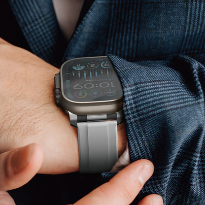 Apple Watch 42mm Amazingthing Titan Chrono Silikon Kordon Lacivert