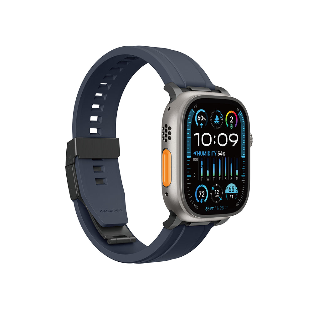 Apple Watch 42mm Amazingthing Titan Chrono Silikon Kordon Beyaz