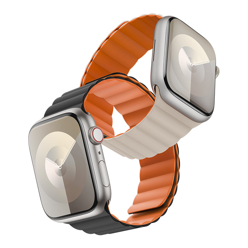 Apple Watch 42mm Benks Magnetik Tak Çıkar Silikon Strap Kayış Starlight-Turuncu