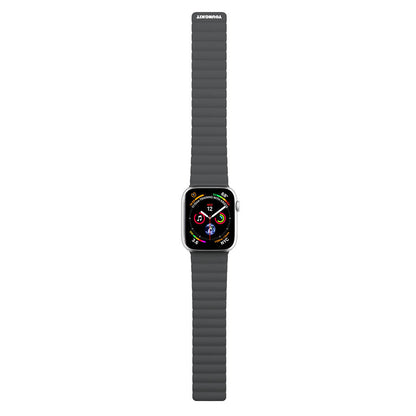 Apple Watch 42mm Kordon Youngkit Classical Magnetik Tak Çıkar Silikon Strap Kayış Gri