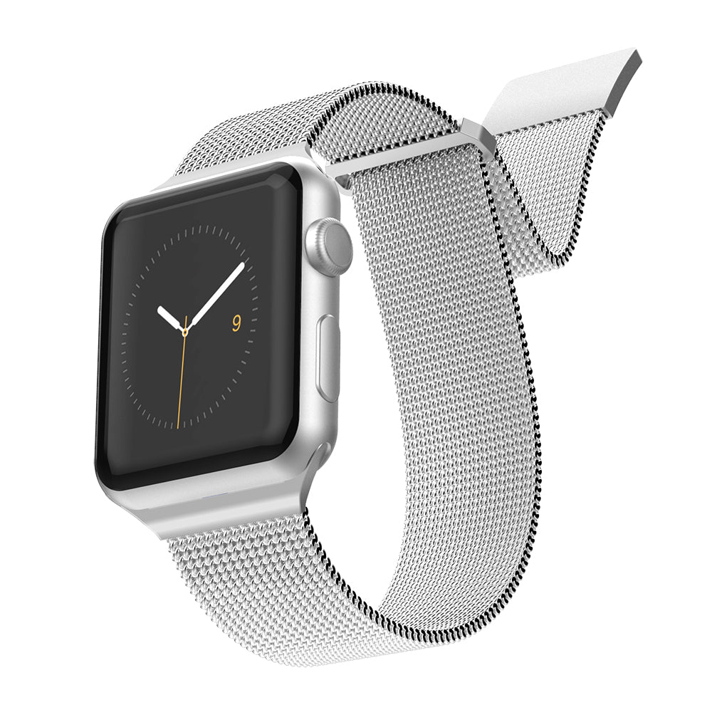Apple Watch 42mm Raptic Mesh Band Serisi Metal Hasır Kordon Gümüş
