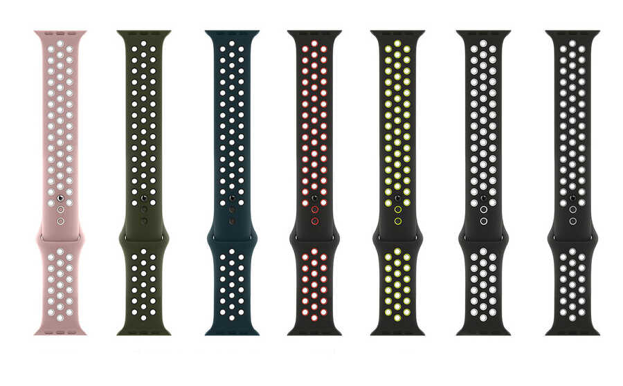 Apple Watch 42mm Wiwu Dual Color Sport Band Silikon Kordon Siyah-Sarı