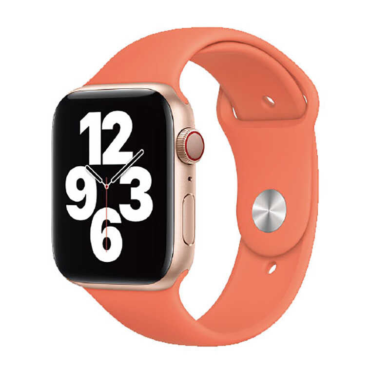 Apple Watch 42mm Wiwu Sport Band Silikon Kordon Turuncu