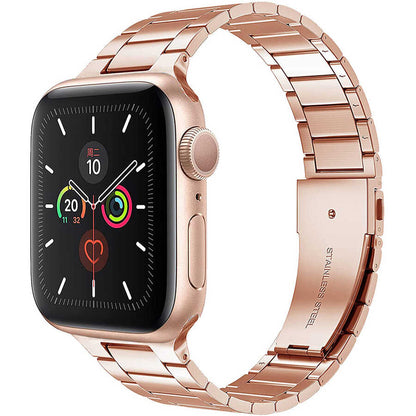 Apple Watch 42mm Wiwu Ultra Thin Steel Belt Three Beads Metal Kordon Gümüş