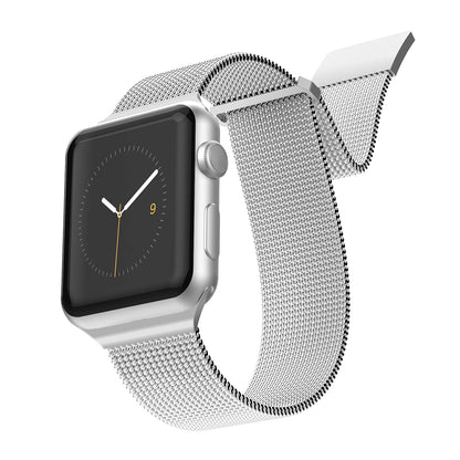 Apple Watch 44mm Raptic Mesh Band Serisi Metal Hasır Kordon Gümüş