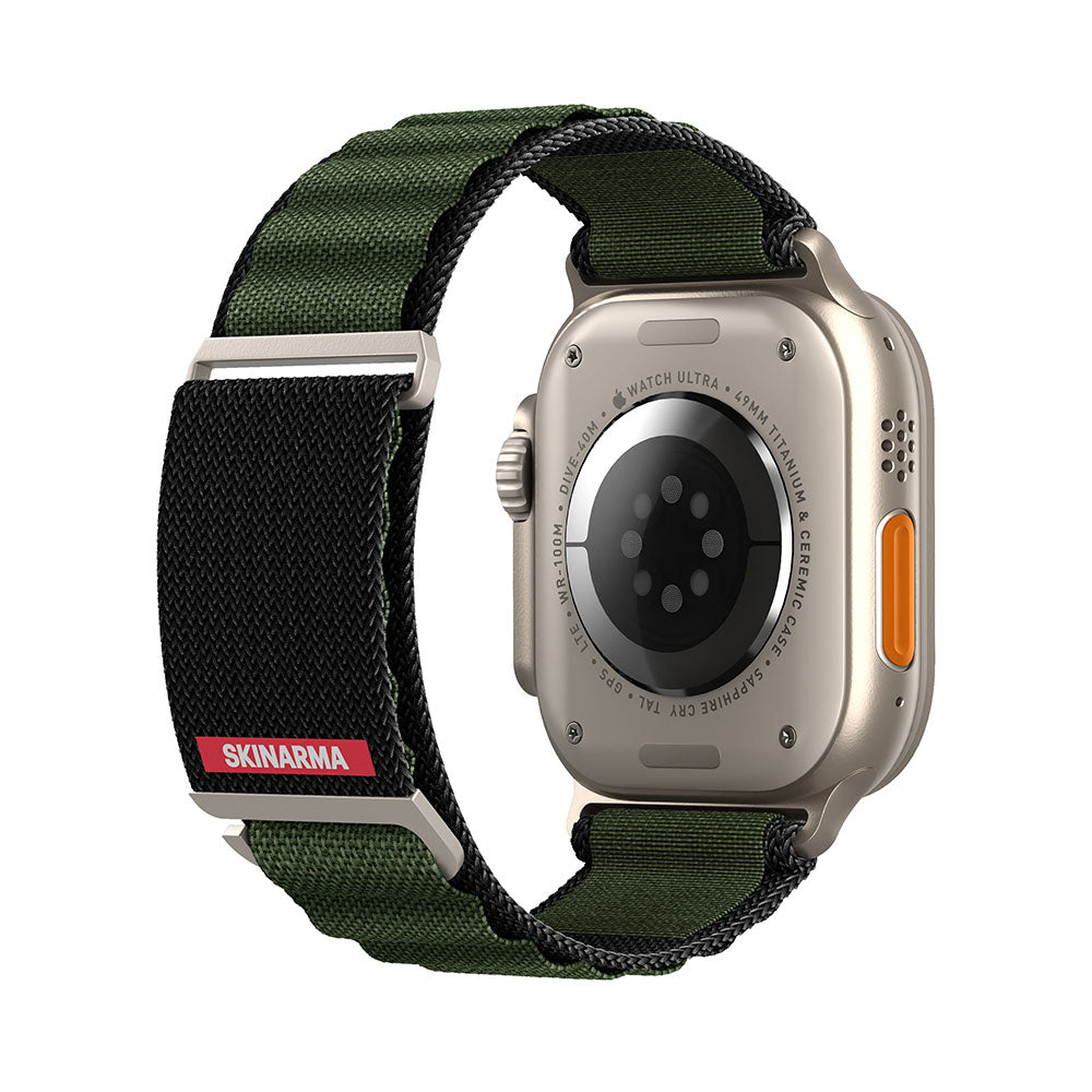 Apple Watch 44mm SkinArma Kobu Hasır Kordon Siyah