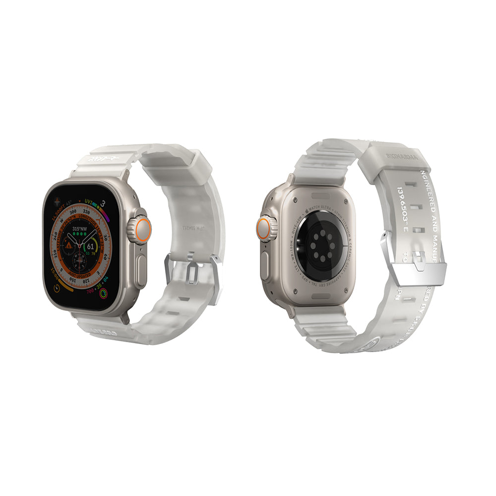 Apple Watch 44mm SkinArma New Shokku Silikon Kordon Füme