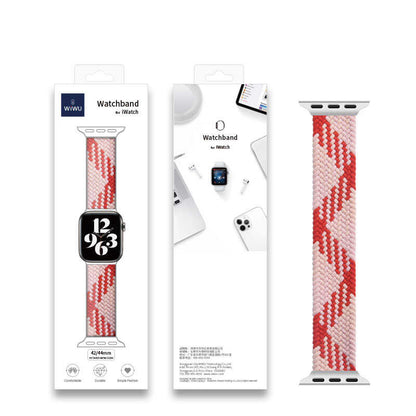 Apple Watch 44mm Wiwu Braided Solo Loop Contrast Color Small Kordon NO2