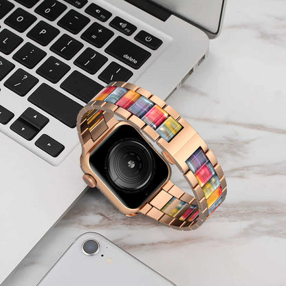 Apple Watch 44mm Wiwu Resin Steel Belt Metal Kordon Gold