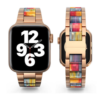 Apple Watch 44mm Wiwu Resin Steel Belt Metal Kordon Siyah