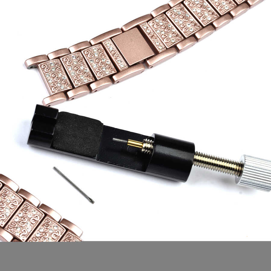 Apple Watch 44mm Wiwu Three Beads Set Auger Metal Kordon Mavi