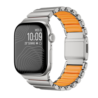 Apple Watch 44mm Zore KRD-149 Metal Silikon Kordon