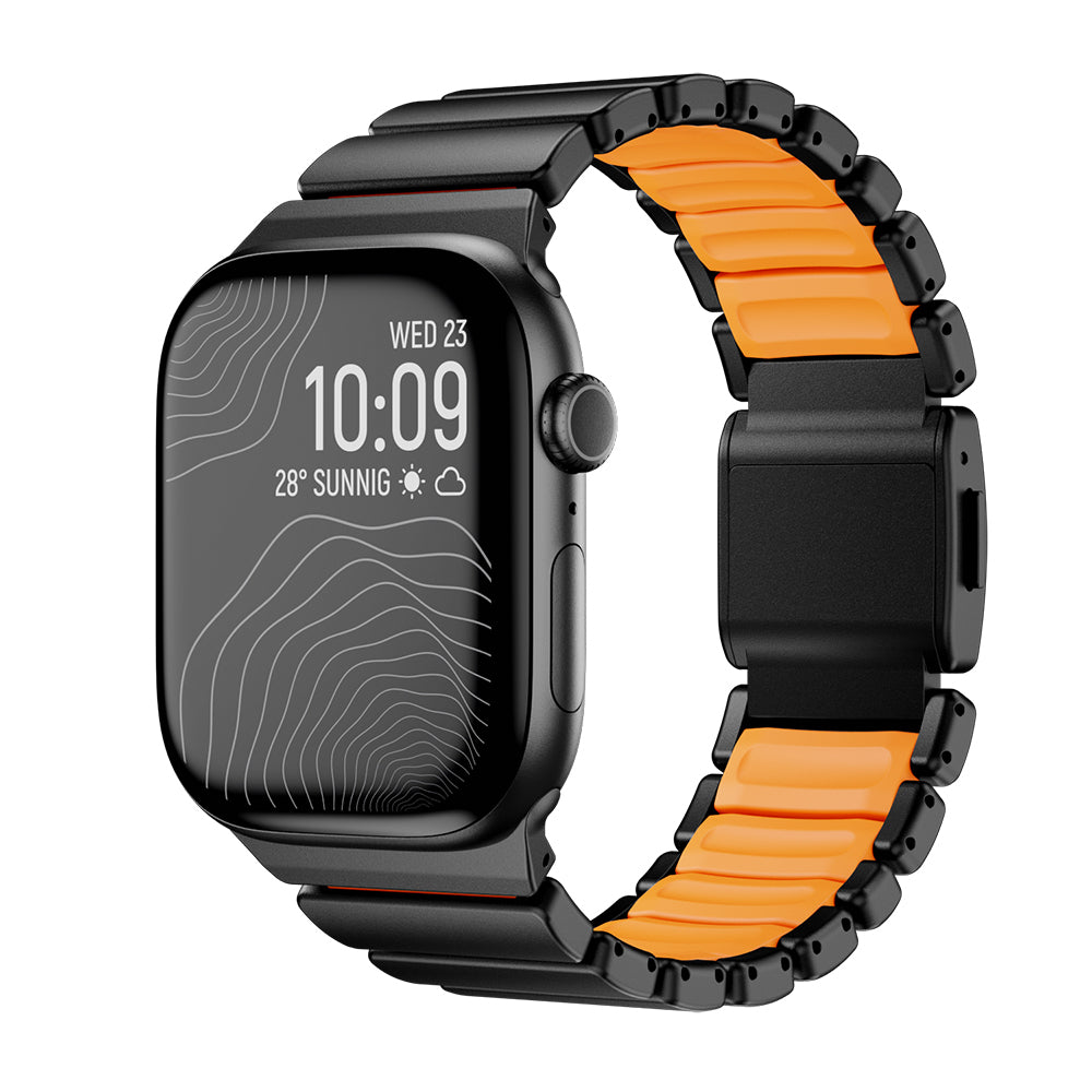 Apple Watch 44mm Zore KRD-149 Metal Silikon Kordon