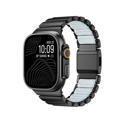 Apple Watch 44mm Zore KRD-151 Metal Silikon Kordon