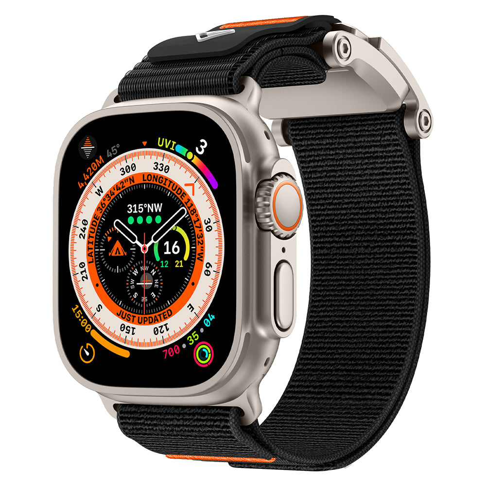 Apple Watch 44mm Zore KRD-154 Naylon Kumaş Hasır Örgülü Kordon