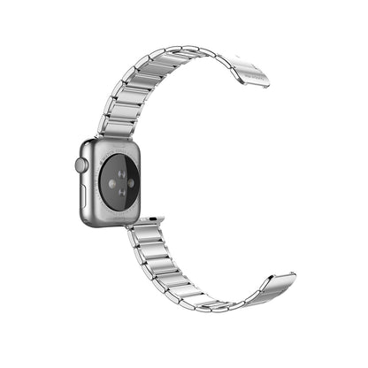 Apple Watch 7 41mm Raptic Classic Serisi Magnetik Metal Kordon Gümüş