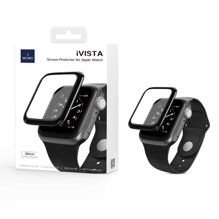 Apple Watch 7 41mm Wiwu iVista Watch Ekran Koruyucu Siyah