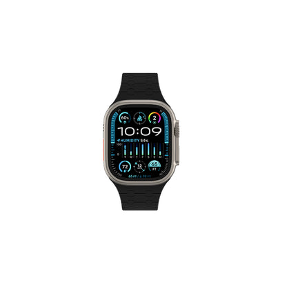 Apple Watch 7 45mm Amazingthing Smoothie Sport Magnetik Tak Çıkar Silikon Strap Kayış Gri-Mavi