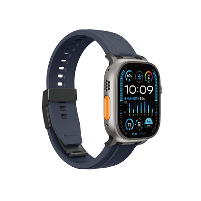 Apple Watch 7 45mm Amazingthing Titan Chrono Silikon Kordon Lacivert