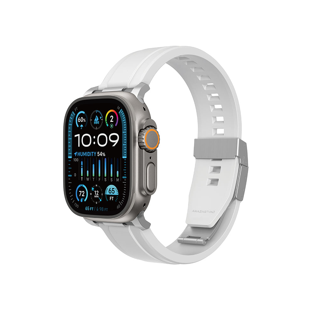 Apple Watch 7 45mm Amazingthing Titan Chrono Silikon Kordon Lacivert